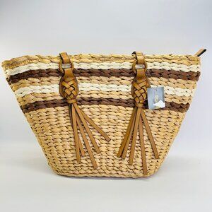 Style & Co. Tan and Brown Woven Tote
